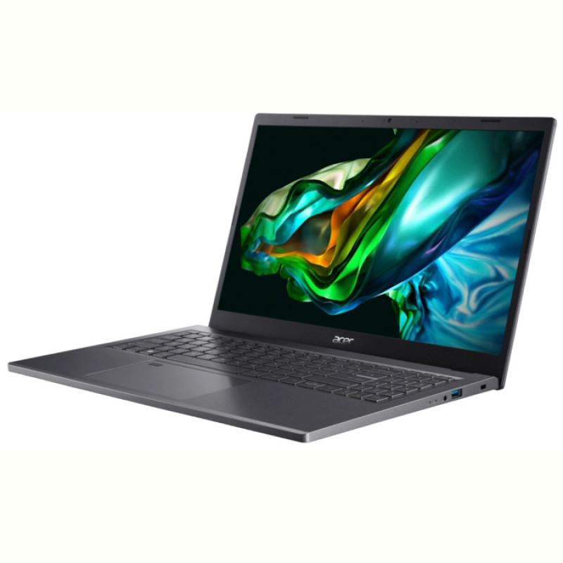 Ноутбук Acer Aspire 5 A515-48M-R1A1 (NX.KJ9EU.00S); 15.6" FullHD (1920x1080) IPS LED матовый , AMD Ryzen 5 7430U (2.3 - 4.3 ГГц) , RAM 16 ГБ , SSD 512 ГБ , AMD Radeon Graphics , без ОП , Wi-Fi , BT , веб-камера , Без ОС , 1.74 кг , серый , подсветка клавиатуры , сканер отпечатков пальцев