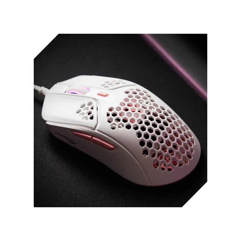 HyperX Mouse Pulsefire Haste USB, White/Pink (4P5E4AA)