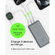 Belkin Power Bank 20000mAh, 15W, 2xUSB-A/USB-C, gray (BPB012BTGY)