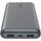Belkin Power Bank 20000mAh, 15W, 2xUSB-A/USB-C, gray (BPB012BTGY)