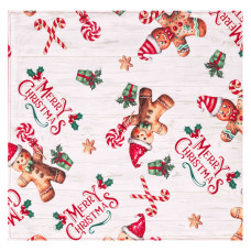 ARDESTO Ранер Christmas Gingerbread 33х137см, 100% поліестер, червоний (ART01HCG)
