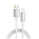 Дата кабель USB 2.0 AM to Lightning 2.0m 3A zinc alloy braided white ColorWay (CW-CBUL099-WT)