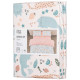 ARDESTO Bedding set 2.0 Gloria, sateen, duvet cover 200x220cm, bed sheet 230x240cm, pillowcases (2) 50x70cm, 100% cotton, cats light pink (ART2022CP)