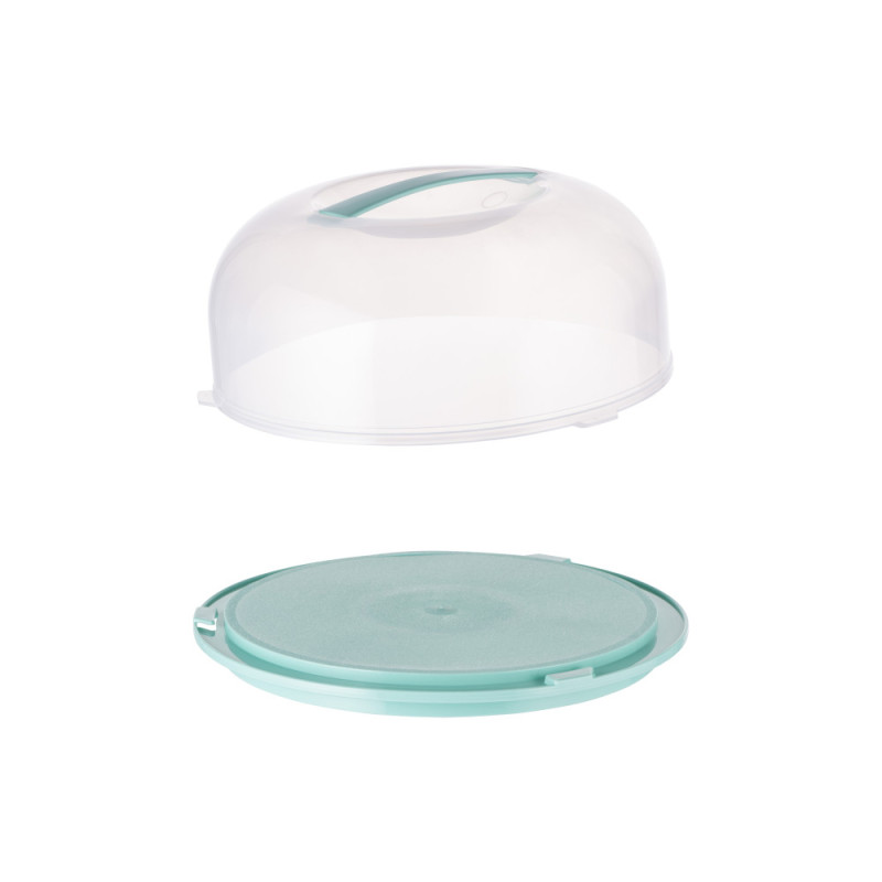 ARDESTO Cake carrier Tasty baking with lid, 28.4*11.5cm, tiffany blue (AR2328TP)