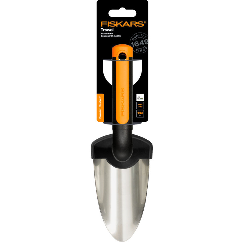 Fiskars Совок садовый Premium, 32 см, 130г (1000726)