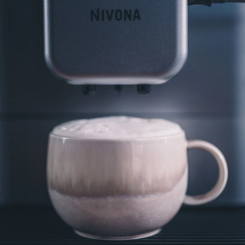 Nivona сoffee machine Nivona CafeRomatica, 1.8L, bean/ground coffee, auto capuchino maker, display, auto recipe-9, ice coffee, pearl-blue (NIVO8107)