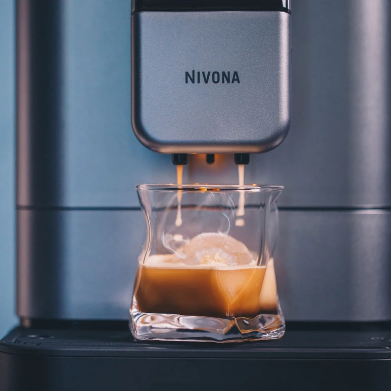 Nivona сoffee machine Nivona CafeRomatica, 1.8L, bean/ground coffee, auto capuchino maker, display, auto recipe-9, ice coffee, pearl-blue (NIVO8107)