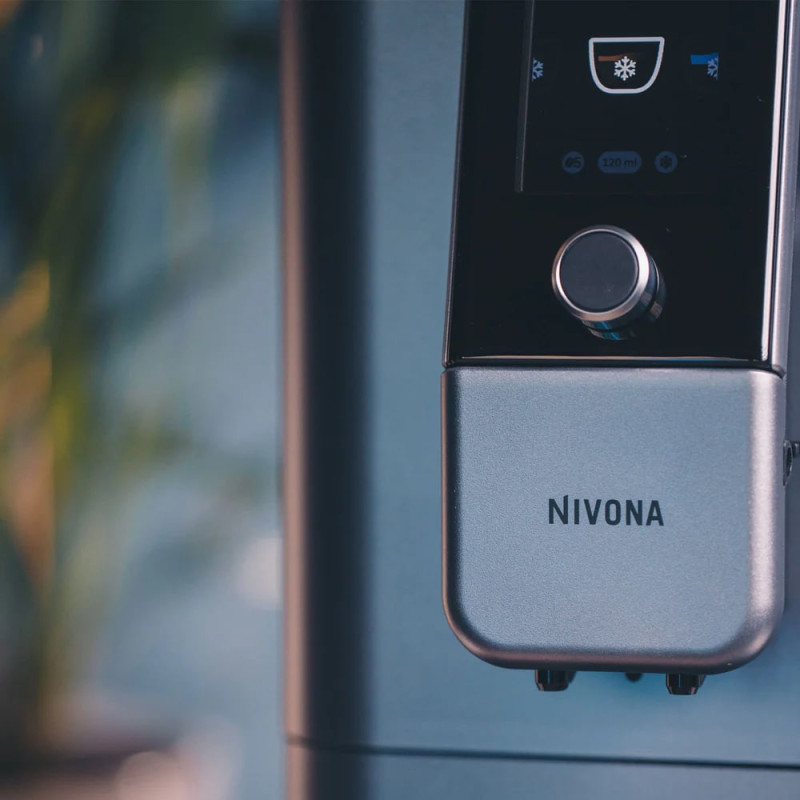 Nivona сoffee machine Nivona CafeRomatica, 1.8L, bean/ground coffee, auto capuchino maker, display, auto recipe-9, ice coffee, pearl-blue (NIVO8107)