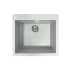 Adamant Kitchen sink Univer, artificial stone, square, no drainboard, 560х500х200mm, bowl - 1, over-mounted, Old stone (000000626)