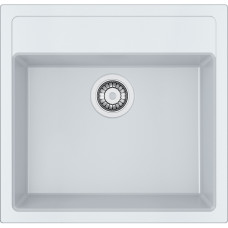 Franke Kitchen Sink Sirius tectonite, rectang., no drainboard, 560х530х200mm, bowl - 1, over-mounted, white (143.0691.510)