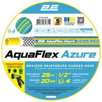 2E Шланг садовий 2Е AquaFlex Azure 1/2" 25м 4 шари 20бар -10…+60°C сумка (2E-GHE12AE25)