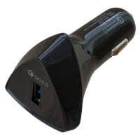 Зарядное устройство Patron USB QC3.0 3A black (PN-QC3-CAR-B)