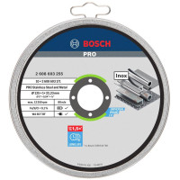 Bosch Диск отрезной Stand PRO по металлу, 125х1.0х22.2мм, 10шт (2.608.603.255)