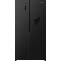 Gorenje Холодильник SBS Gorenje, 179х62х92см, 2 двері, 344(197)л, А+, NF+, Інв., Зона св-ті, диспенсер, генератор льоду, Зовн. Диспл, чорний (NRS917E41BXWD)