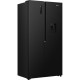 Gorenje Холодильник SBS Gorenje, 179х62х92см, 2 двері, 344(197)л, А+, NF+, Інв., Зона св-ті, диспенсер, генератор льоду, Зовн. Диспл, чорний (NRS917E41BXWD)