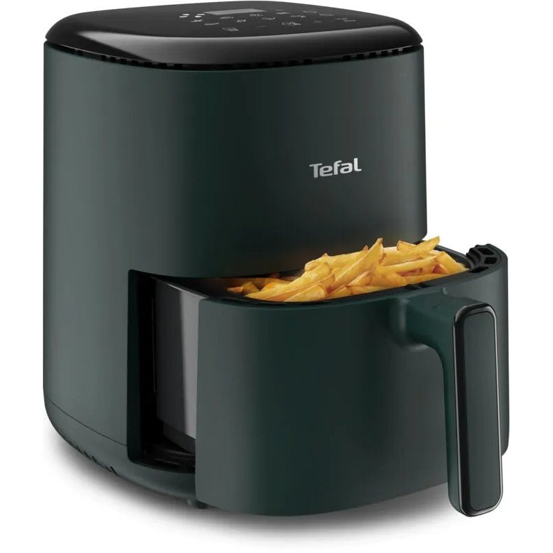 Tefal Мультипіч EasyFry Compact, 1300Вт, чаша-3л, сенсорне керув., пластик, темно-зелений