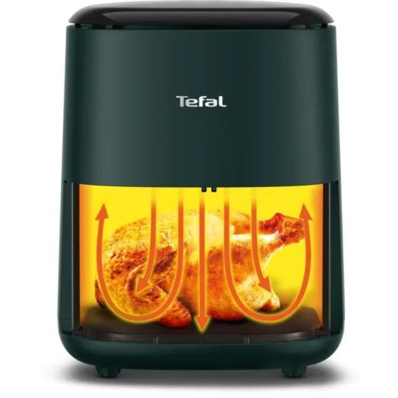 Tefal Мультипіч EasyFry Compact, 1300Вт, чаша-3л, сенсорне керув., пластик, темно-зелений
