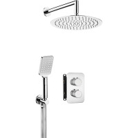 Deante Shower set Box with termostatic mixer Box, shower head, hand shower, handle - concealed, chrome (BXYZ0EBT)