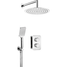Deante Shower set Box with termostatic mixer Box, shower head, hand shower, handle - concealed, chrome (BXYZ0EBT)
