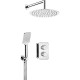 Deante Shower set Box with termostatic mixer Box, shower head, hand shower, handle - concealed, chrome (BXYZ0EBT)