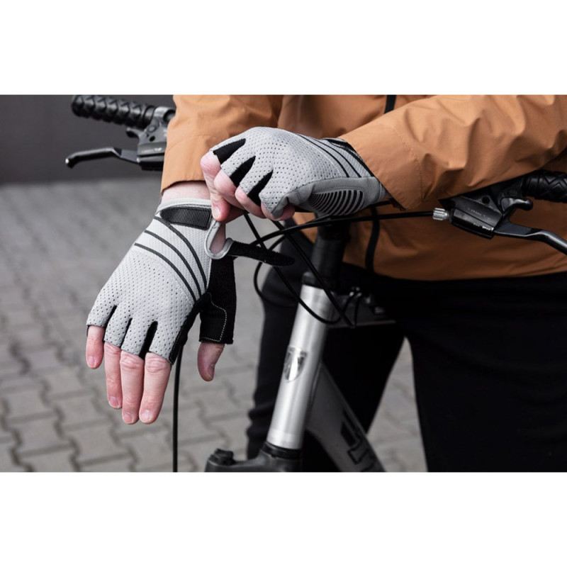 Neo Tools Cycling gloves, synthetic leather, anti-slip, anti-vibration padding, r. XL, white (91-016-XL)