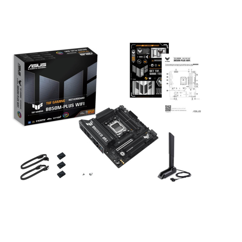 ASUS Motherboard TUF GAMING B850M-PLUS WIFI sAM5 B850 4xDDR5 M.2 HDMI DP Wi-Fi BT mATX (90MB1IY0-M0EAY0)