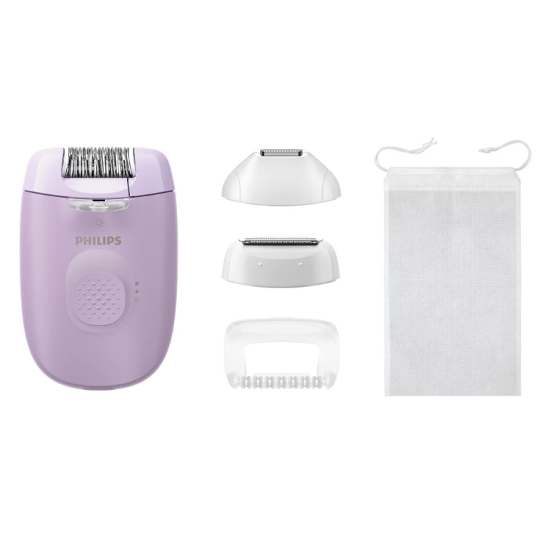 Philips epilator Series 2000, network, nozzles-3, with backlight, filretous (BRE257/00)