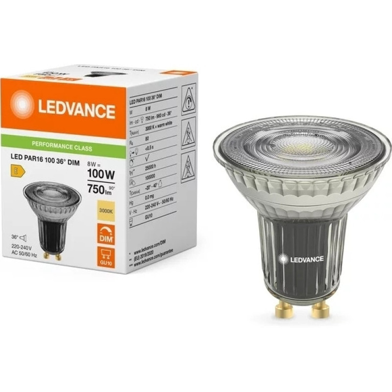LEDVANCE Lamp GU10 8W 3000K 750Lm MR16 smoke (4099854234941)