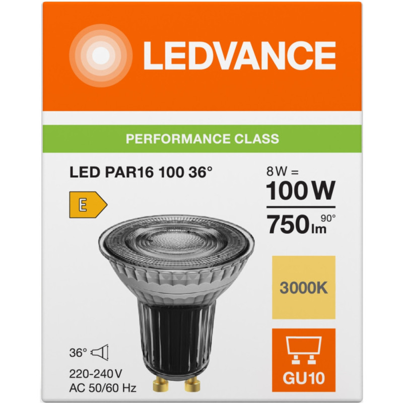 LEDVANCE Lamp GU10 8W 3000K 750Lm MR16 smoke (4099854234941)