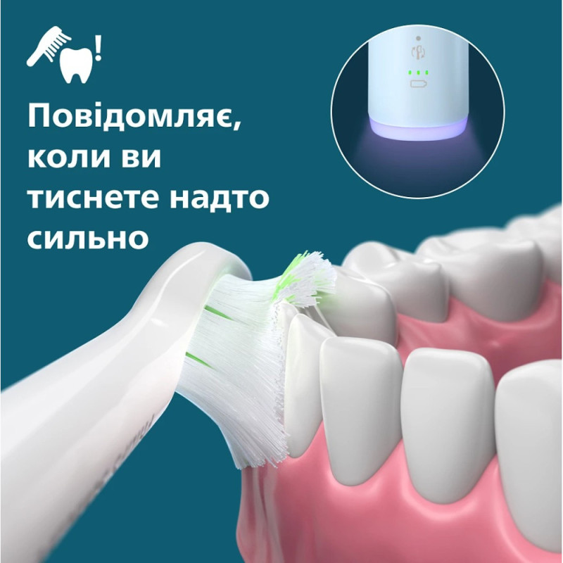 Philips toothbrush electric Sonicare 6100 Series, 62th. fluct/min, nozzle-1, blue (HX7406/01)