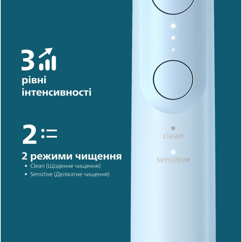 Philips toothbrush electric Sonicare 6100 Series, 62th. fluct/min, nozzle-1, blue (HX7406/01)