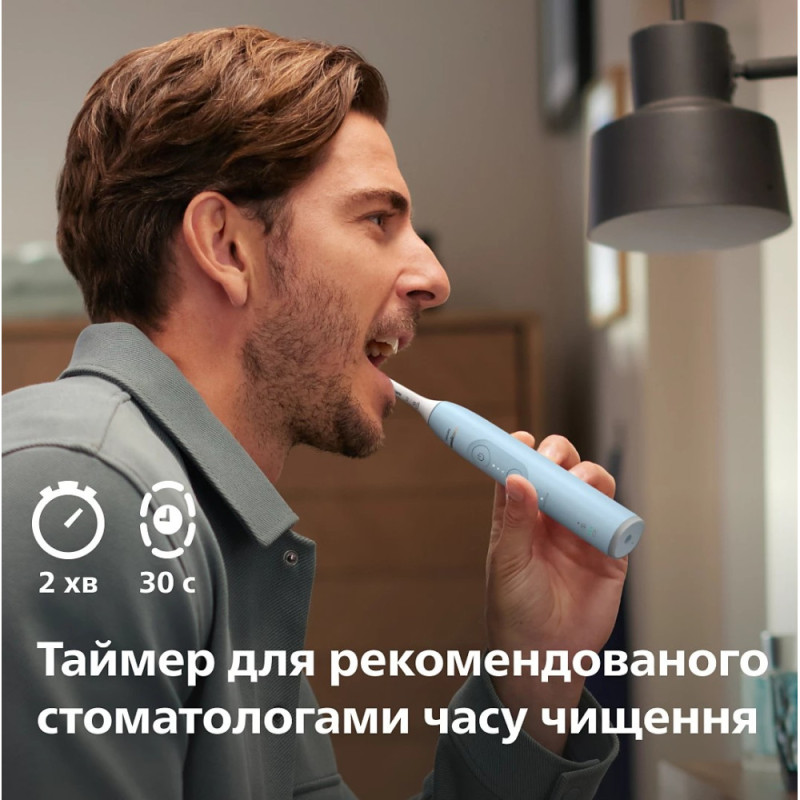 Philips toothbrush electric Sonicare 6100 Series, 62th. fluct/min, nozzle-1, blue (HX7406/01)