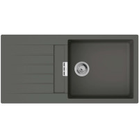 Hansgrohe Мийка кухонна S52, граніт, прямокутник, з крилом, 980х480х190мм, чаша - 1, врізна, сірий камінь (43358290)
