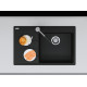 Franke Kitchen sink Centro, fragranite, rectang., with drainboard on the left, 780х500х200mm, bowl - 1, mortise, CNG 611-78 TL , matt black (114.0630.466)