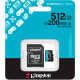 Карта памяти Kingston 512GB microSDXC сlass 10 UHS-I U3 V30 A2 Canvas Go Plus G4 (SDCG4/512GB)