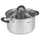 ARDESTO Casserole with glass lid Gemini Salerno, 4.4l, stainless steel, silicone (AR1947CS)