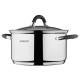 ARDESTO Casserole with glass lid Gemini Salerno, 4.4l, stainless steel, silicone (AR1947CS)