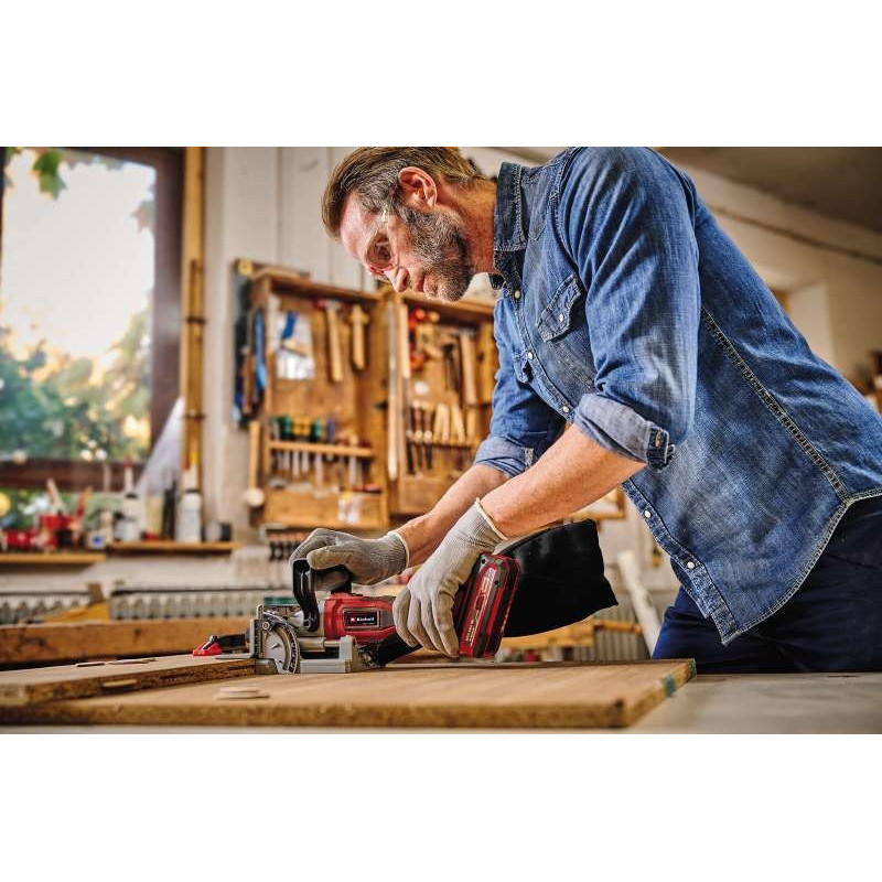 Einhell Cordless Biscuit Jointer TE-BJ 18 Li - Solo, PXC, 18 V, 20 mm, disc 100x22x3.8 mm (4350630)