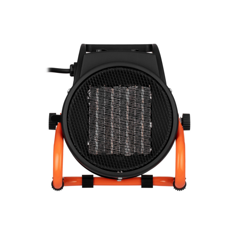 2E Industrial fan heater electric, 2kW, 20m2, 197 m3/h, ceramic heating element (PTC), black (2E-AHC2000)