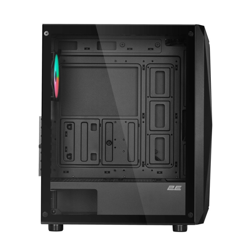 2E Gaming PC case Aruba G3313W, without PSU, 1xUSB3.0, 2xUSB2.0, 5x120mm ARGB, VGA 300mm, LCS ready, HUB, TG Side Panel, ATX, black (2E-G3313B)