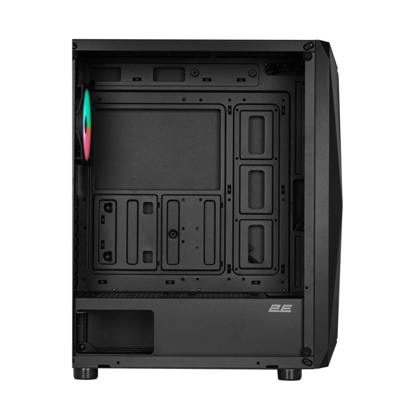 2E Gaming PC case Aruba G3313W, without PSU, 1xUSB3.0, 2xUSB2.0, 5x120mm ARGB, VGA 300mm, LCS ready, HUB, TG Side Panel, ATX, black (2E-G3313B)