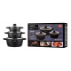 ARDESTO Cookware set Gemini Anzio, 6 pcs, aluminum, black (AR1906AS)