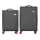 2E Набір валіз 2E, Trek, (M+S), TSA, 4 колеса, + 2 рюкзаки Cabin (2E-BPET-CABIN-BK), поліестр, сірий (2E-SPE-TREK-SET4-GR)