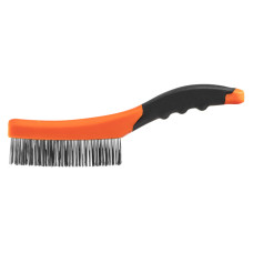 Neo Tools straight wire brush, 4x16 rows, straight wire 0.3mm, 260mm, two-component handle (39-010)