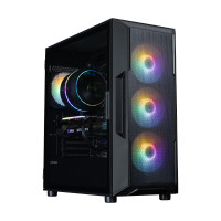 Zalman PC case I3 Neo V2 without PSU, 2xUSB3.0, 1x Type C, 4x120mm RGB, VGA 355mm, LCS ready, TG Side Panel, ATX, black (I3NEOV2BLACK)