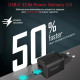 Зарядное устройство Promate 33W USB-C + USB-A (powerport-33.black)