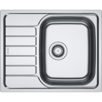 Franke Kitchen sink Spark, st.steel, rectang., with drainboard, 620х500х160mm, bowl - 1, over-mounted, SKL 611-62, decor.inox (101.0716.714)