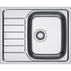 Franke Kitchen sink Spark, st.steel, rectang., with drainboard, 620х500х160mm, bowl - 1, over-mounted, SKL 611-62, decor.inox (101.0716.714)