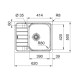 Franke Kitchen sink Spark, st.steel, rectang., with drainboard, 620х500х160mm, bowl - 1, over-mounted, SKL 611-62, decor.inox (101.0716.714)