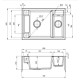 Deante Мойка кухонная Magnetic, гранит, прямоуг., с крылом, 690х500х219мм, чаша - 1.5, врезная, антрацит (ZRM_T503)